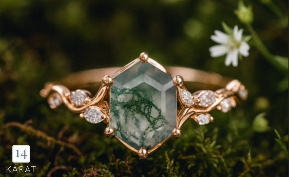 Beyond the Diamond: Why Brides Are Falling for Moss Agate Rings
