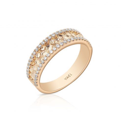 ROSE GOLD AND DIAMOND STACKING BAND