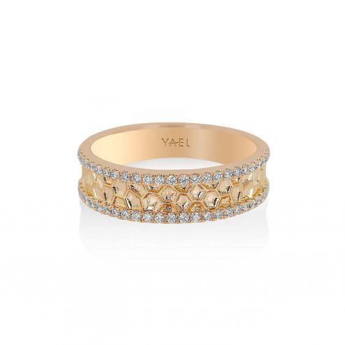 ROSE GOLD AND DIAMOND STACKING BAND