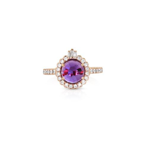Amethyst and Diamond Ring