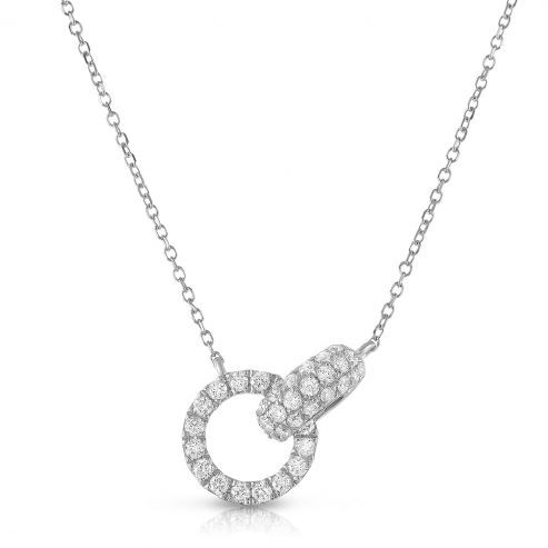 WHITE GOLD INTERLOCKING NECKLACE