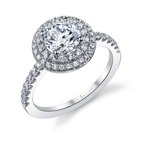 CLAUDIA - DOUBLE HALO ENGAGEMENT RING