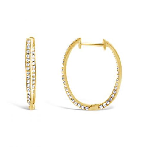 Diamond Twist Inside Out Hoops