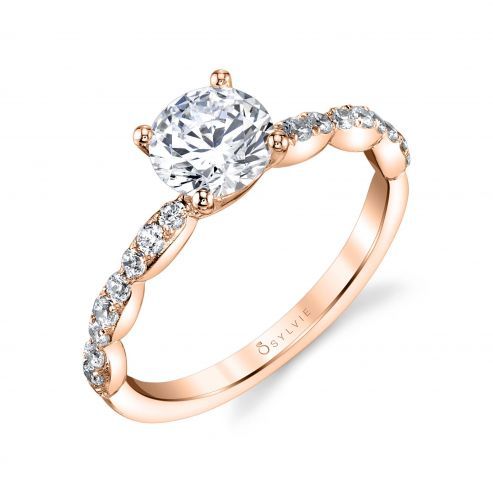 WHITE GOLD ENGAGEMENT WITH SIDE DIAMONDS