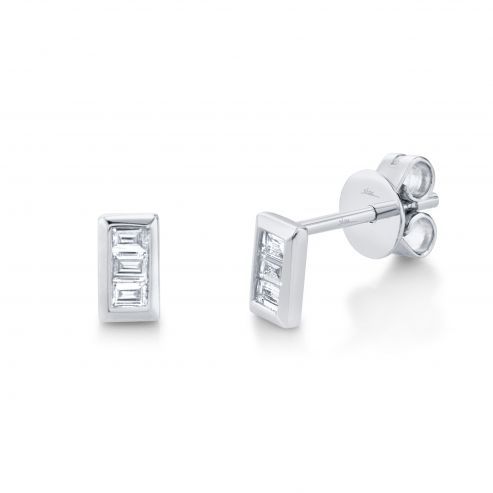 Diamond Baguette Stud Earrings